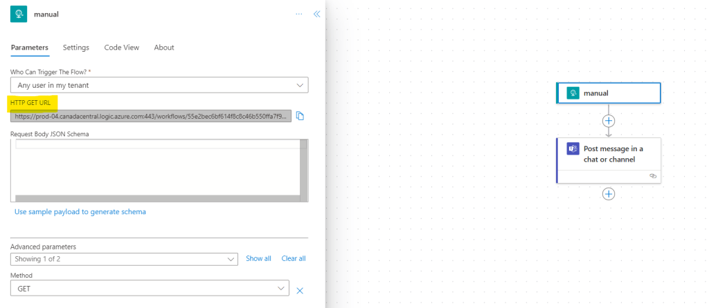 http get url in power automate