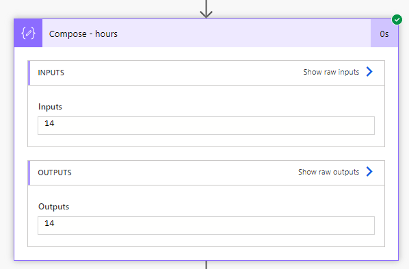 hours extracted from timespan in power automate
