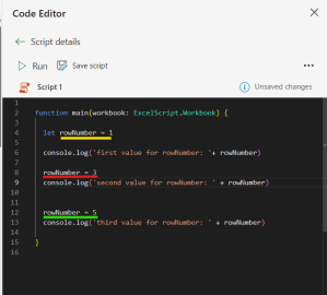 Variables in Office Scripts – Digital Mill