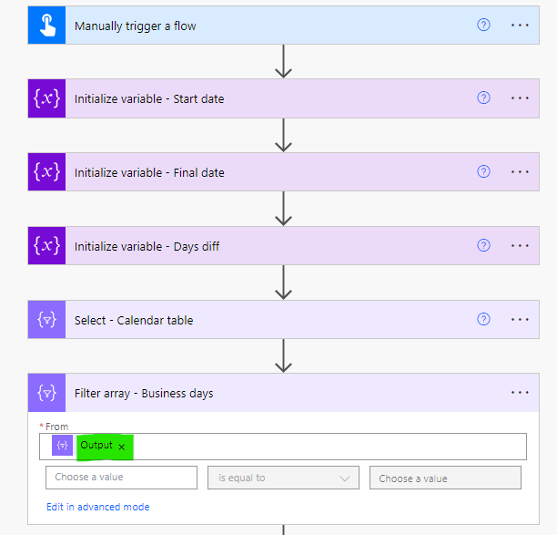 filter array action in power automate