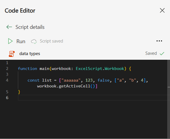 Understanding the data types in Office Scripts – Digital Mill