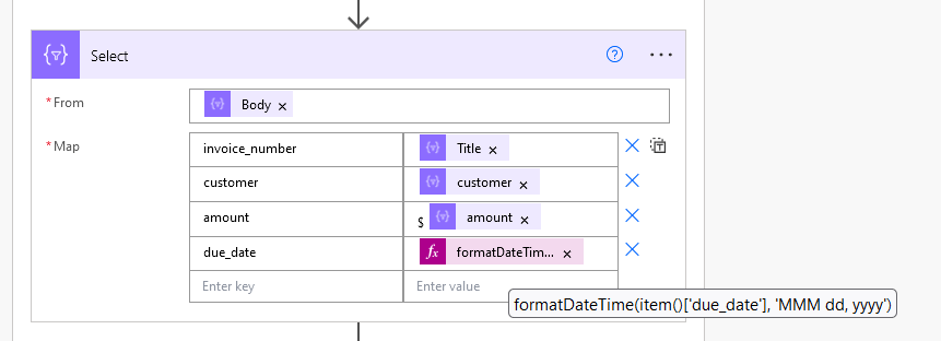 formatting dates in power automate