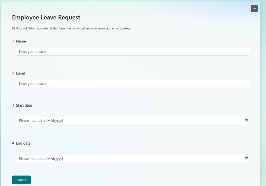 microsoft form overview