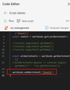 Managing worksheets in Office Scripts – Digital Mill