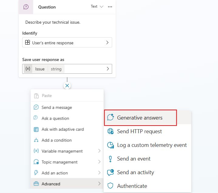 generative answers in copilot studio