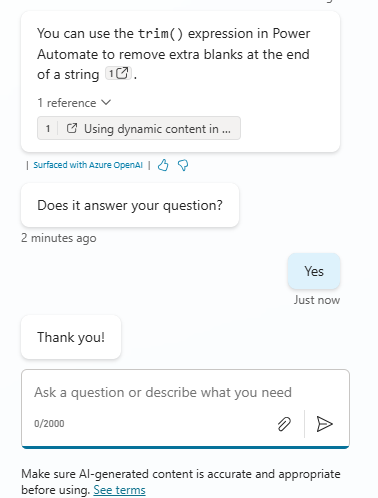 finalizing conversation with agent