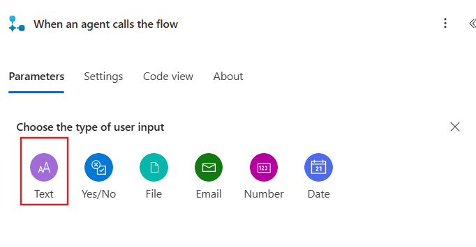 string as input in power automate trigger
