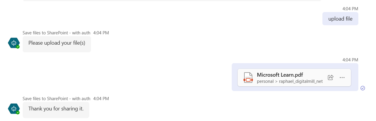 testing copilot agent in ms teams