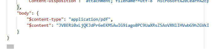 outputs from http request