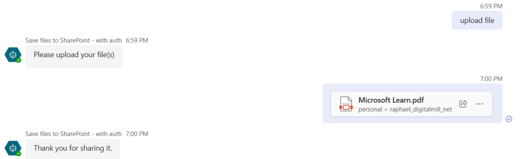 testing agent in teams