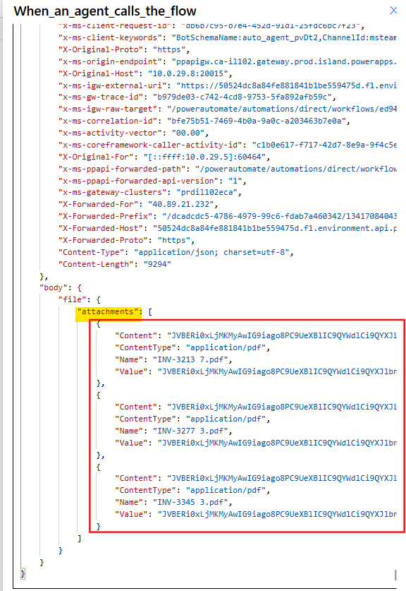 trigger raw outputs in power automate
