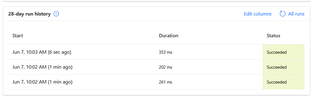power automate flow run history