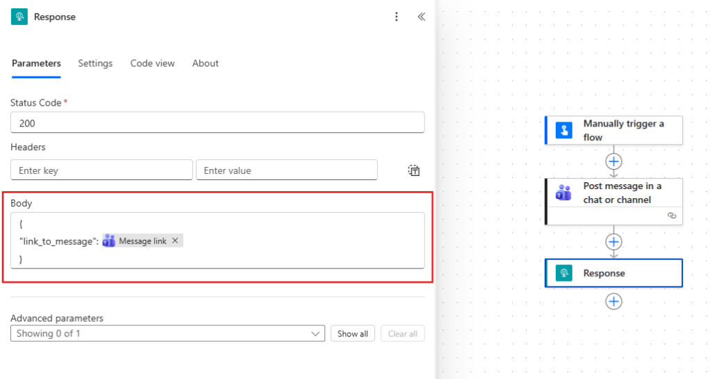 returning values to parent flow in power automate
