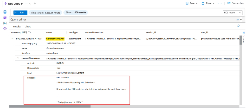 analytics logs in azure application insights