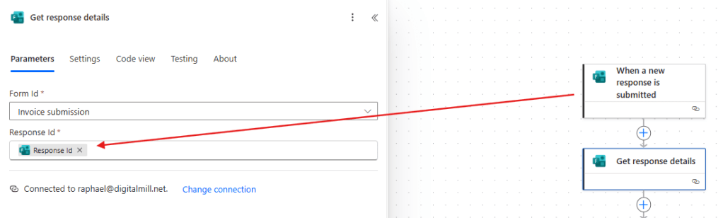 ms form trigger and action in power automate