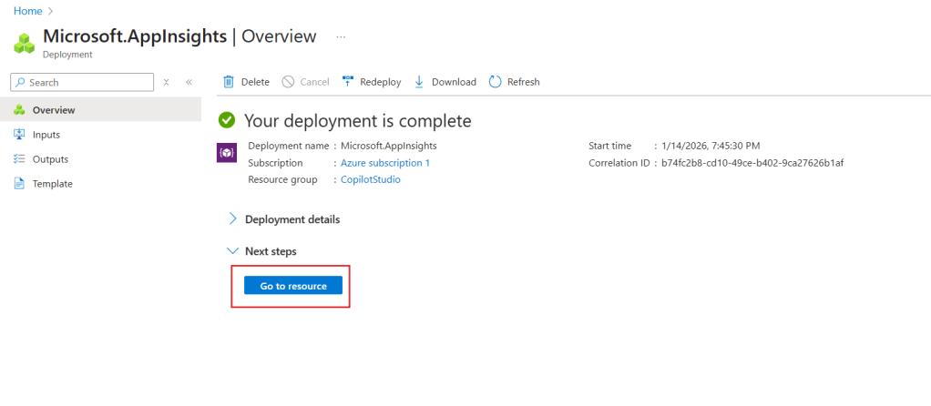 go to azure resource