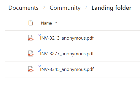 documents saved from form to sharepoint with power automate