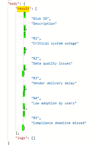 excel ranges outputs in power automate