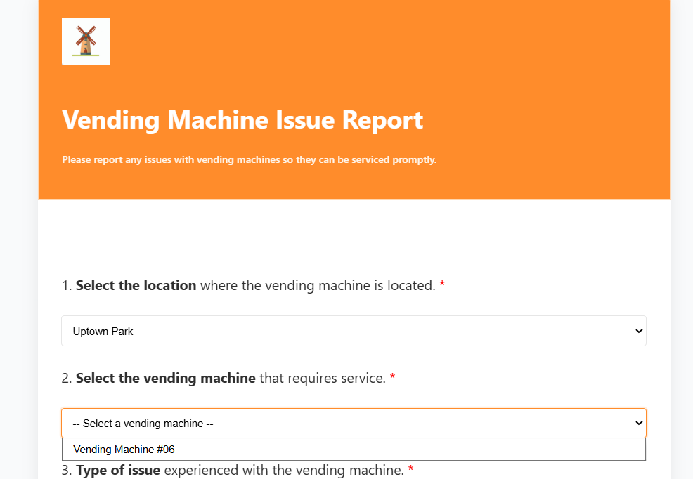 new machine displayed in html form after inclusion in excel table