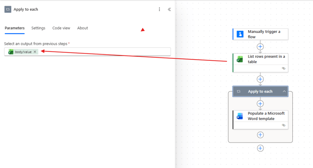 apply to each loop in power automate