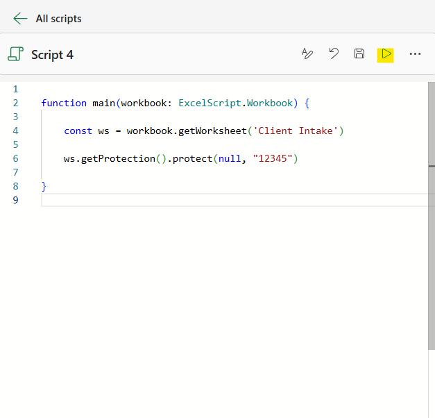 run an office script