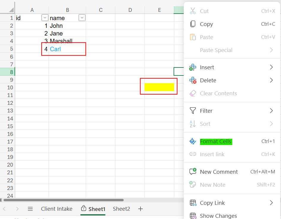 formatting cells in protected worksheet